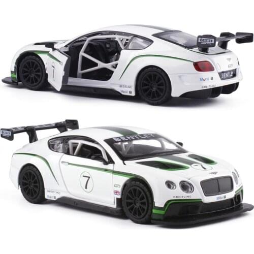 1:32 Scale Diecast Alloy Metal Luxury Collection Racing Car Model For Bentley Continental GT3 Toys With Sound&Light