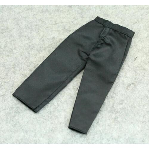 1/6 Scale Black Male Pants Model for 12" Body Action Figure Doll Toys
