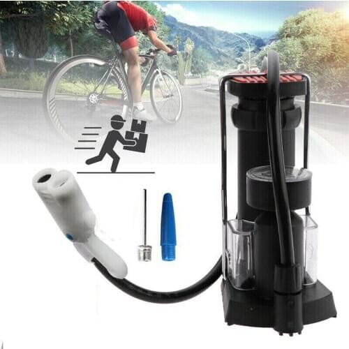 Bike High Pressure Portable Foot Air Pump Bicycle Tyre Pressure Gauge Detector Bicycle Motorcycle Accessories For Bike Ball