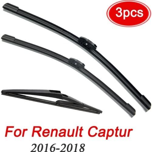 MIDOON Wiper Front Rear Wiper Blades For Renault Captur Kaptur 2016 2017 2018 2019 2020 Windshield Windscreen Front 26"16"12"