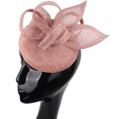 Nice Wedding Vintage Hat Fasciantor Women Ladies Prom Mesh Fedora Cap Hair Pin Derby Imitation Linen Millinery Cap Headband