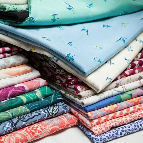 Leaves/floral/animal/paisley/dots/leopard pattern silk blends cotton fabric, sewing for dress, skirt, shirt, craft by the yard