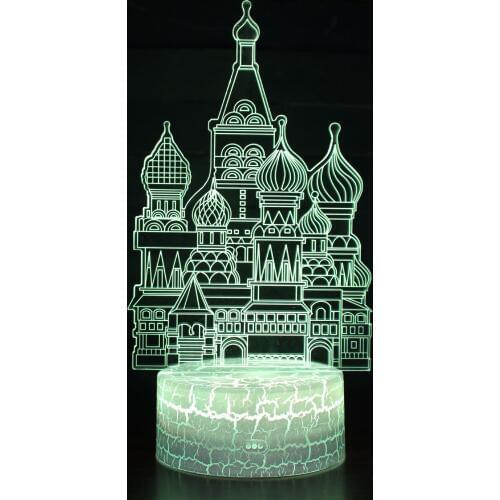 Castle Light Diy Birthday Creative Gifts Lantern Celebration 3d Table Lamps For Living Room White Base Lovely Night Lamp