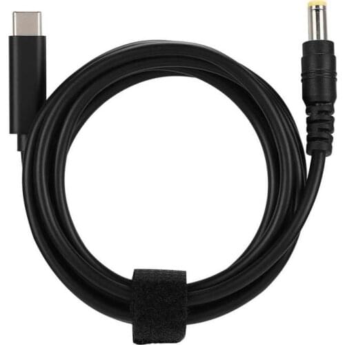 USB Type C PD Charging Cable Cord Dc Power Adapter Converter 5.5*2.5 9V to 20V 90W for Lenovo Asus Dell Hp Laptop Charger