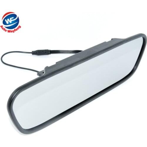 High resolution 4.3" Color TFT LCD Car Rearview Mirror Monitor 4.3 inch 16:9 screen DC 12V car Monitor for DVD Camera DVR