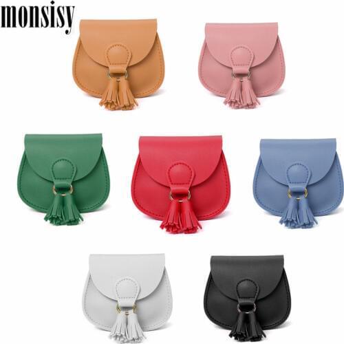Monsisy Women Tassel Bag For Girl Purse and Handbag Children Wallet Kid Shoulder Bag Cute Mini Crossbody Bag Lady Small Bolsas