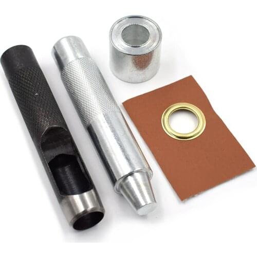 100 sets 14mm Gold Color Metal Eyelets Grommets with Installer & Puncher & Board as Gift ,Press Eyelet Tool Kit Hollow Riveter