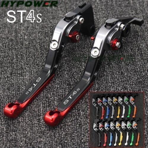 16 Colors New CNC Adjustable Folding Extendable Motorbike Motorcycle Red Brake Clutch Levers For Ducati ST4S 2003
