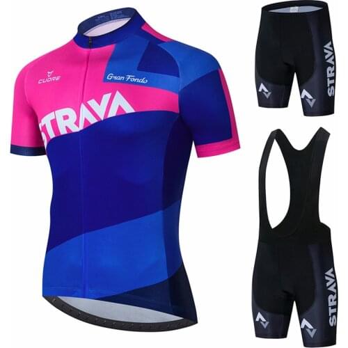 2021 STRAVA Black Cycling Jersey 20D Bib Set MTB Uniform Bike Clothing Quick Dry Bicycle Wear Clothes Mens Short Maillot Culotte