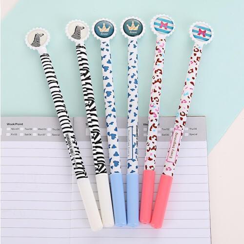 3pcs BZNVN New South Korea stationery animal pattern Every beginning black neutral pen pen bulk