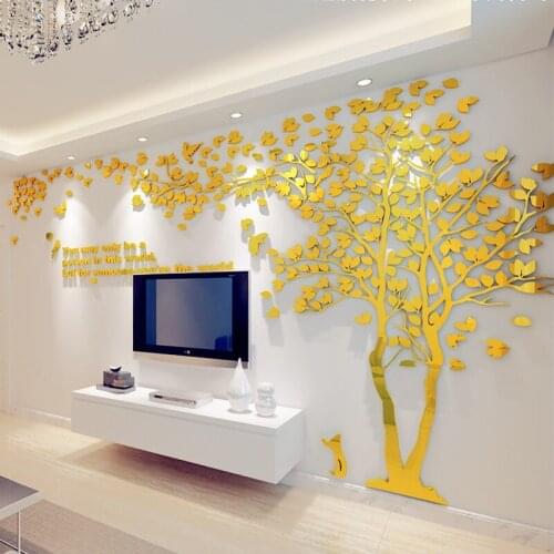 3D acrylic wall sticker living room sofa TV background wall interior room decoration wall sticker creativity