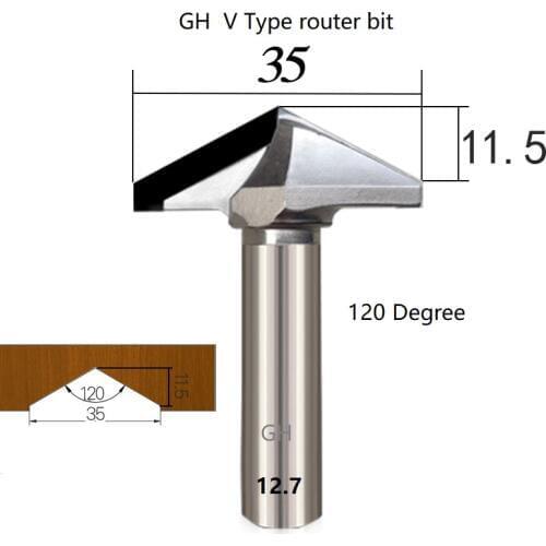 Diamond wood cutters T slot tools V router bit Pcd Cabinet Profile circular arc cutter For Furniture Solid wood plywood