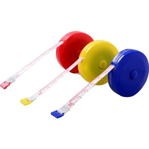 1.5m Automatic Retractable Mini Soft Flat Measure Tape Sewing Tailor Body Height Measuring Ruler Centimeter Inch Meter Random