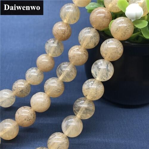 Smoky Glass Cherry Quartz Beads 4-12mm Round Loose Stone Beads Diy
