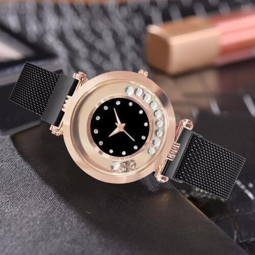 Watch Women Ball Magnet Buckle Starry Sky Watch Luxury Vansvar Ladies mesh Steel Quartz Watch horloge dames bayan saat relogio