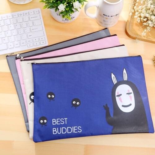 1Pcs Cute faceless man series File bag pencil case Japanese Anime cloth Bag Toys gift