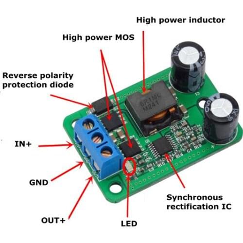 D57D 24 V/12 V For 5 V/5A 25 W DC-DC Synchronous Step Down Module Converter