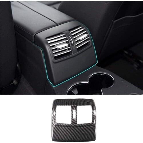 For Mercedes-Benz E Class 2012-2015, ABS Plastic Car Interior Rear Row Seat Air Conditioning Outlet Vent Frame Cover Trim