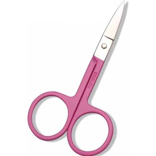 Curved Facial Hair Scissors Mustache, Nose Hair & Beard Trimming Scissors, Safety Use for Eyebrows, Eyelashes, and Ear Hair