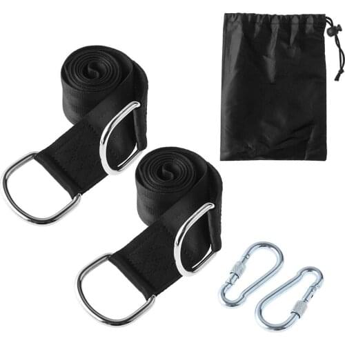 High-strength Swing Hammock Kit Tree Hanging Strap Hooks Carabiner Swing Straps Outdoor Camping Accessories