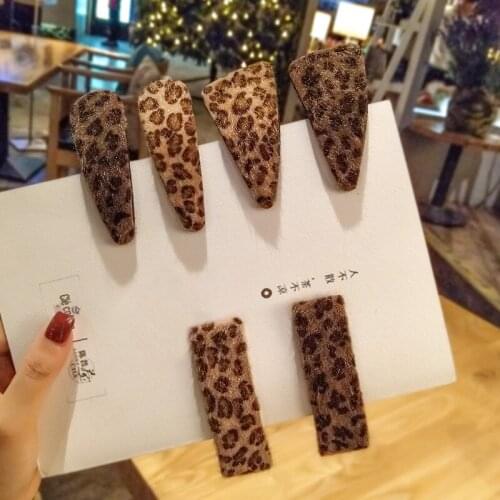 Korean Leopard Hair Clip Female BB Clip Ins Adult Hai Clip Accessories For Women Girls Barrettes Hairgrip Hair Headwear