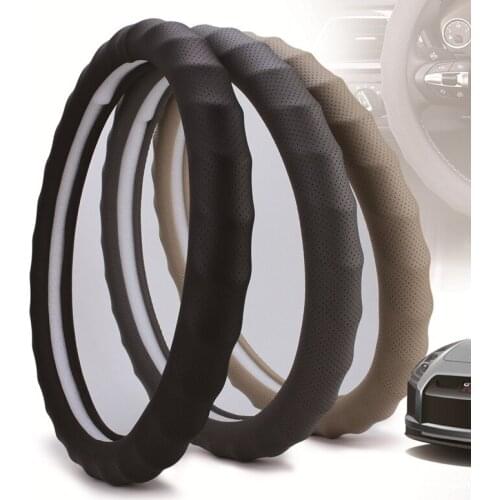 Steering Wheel Cover Leather Non-slip Auto Supplies Split Joint Four Seasons General Car Styling 36CM 38cm 40CM Car Accessories