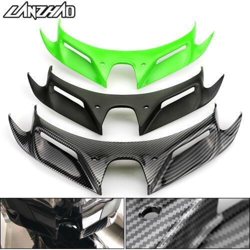 Motorcycle Wind Flow Fixing Wing Front Fairing Pneumatic Lip Cover for Kawasaki Ninja 250 Ninja 400 2018 2019 ABS Green Black