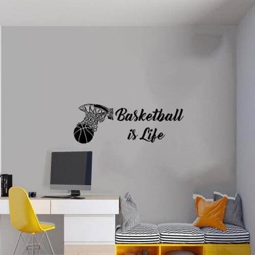 Basketball Wall Stickers Basketball is a decal for life, home decorations for basketball fans, living room bedroom wall stickers
