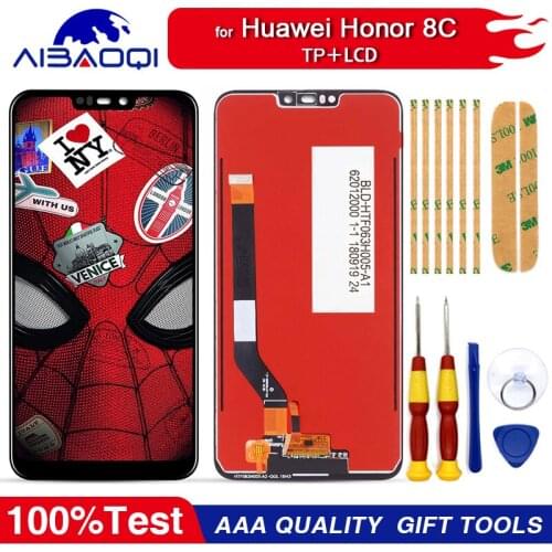 New original Touch Screen LCD Display LCD Screen For Huawei Honor 8C Replacement Parts + Disassemble Tool+3M Adhesive