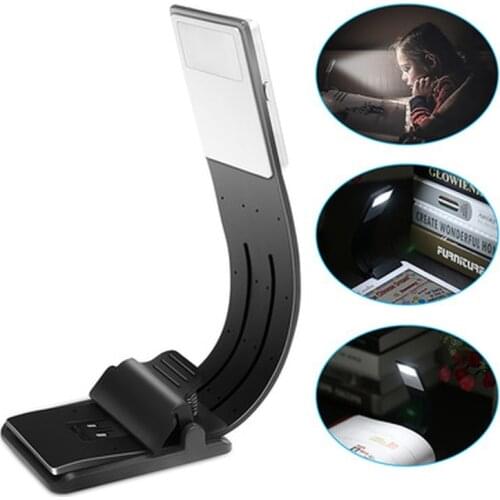 Portable LED Reading Book Light With Detachable Flexible Clip USB Rechargeable Lamp For Kindle eBook Readers