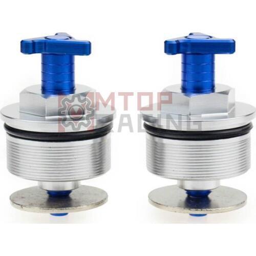 Preload Front Fork Caps Silver Black Pair For Honda CBR500R 2013 2014 2015 41mm Adjust Triangle Fork Bolt