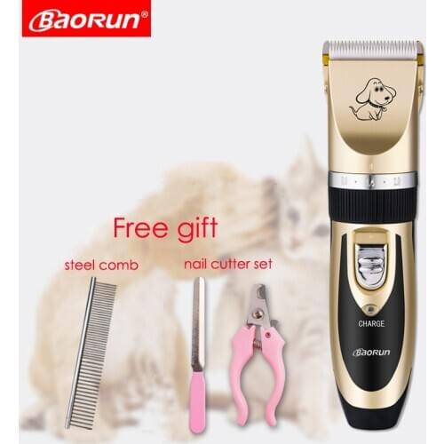 Professional Pet Scissors Cat Grooming Trimmer Dog Hair Clippers Electric Shaver Haircut Shaving Machine W Nail Cutter Comb