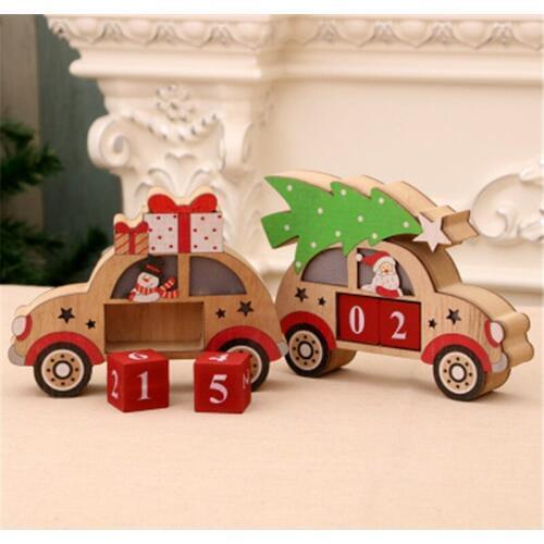 Christmas Home Decorations Creative Wooden Calendar Christmas Decorations Glowing Calendar Decoration DIY Gifts