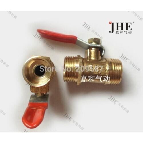 2pcs 3/8" BSP Male Full Ports Connection Air Brass Thread Pipe Ball Valve