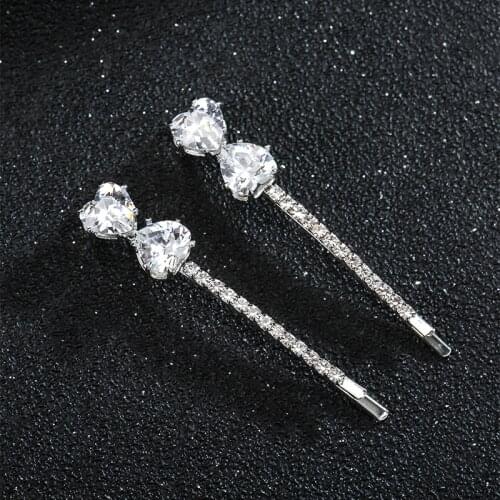 Muylinda Zircon Hair Pin Clear Crystal Hairpin Clip Jewelry Wedding Bridal Hair Accessories For Women