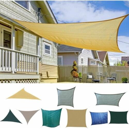 Sun Shade Sail Canopy Patio Garden Awning Shelter with Free Rope 4 Sizes