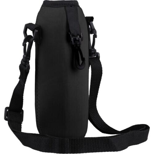 750ML Water Bottle Pouch Adjustable Shoulder Strap Insulated Neoprene Bottles Carrier Portable Travel Kettle Cup Zip Holder Bags