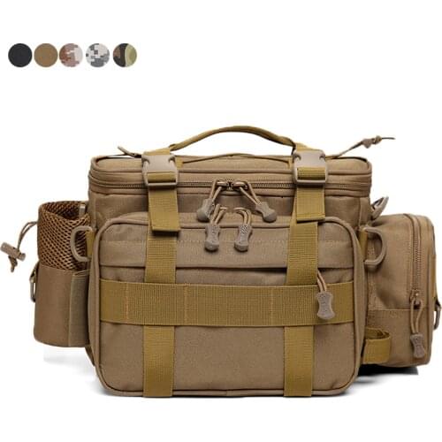Tactical Shoulder Bag Multifunctional Fishing Tackle Bags Military Waist Bag Fanny Pack for Climbing Hiking Camping Hunting