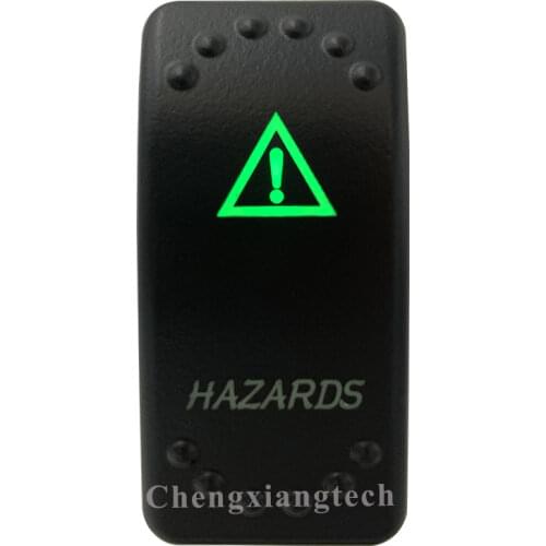 12V/24V Car Boat 3 Pins SPST ON/OFF Green & Blue Led Light Rocker Toggle Switch Hazards for Carling ARB Narva 4x4