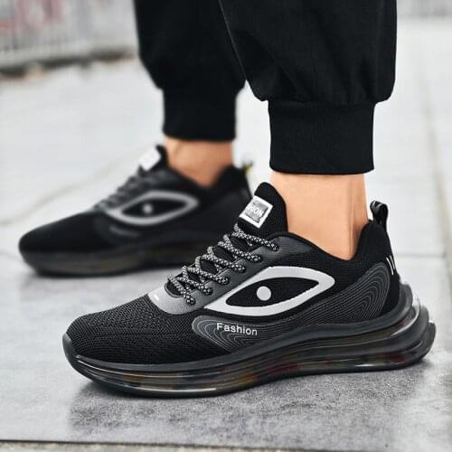 Plus Size Summer Breathable Running Shoes for Men Sneakers 2021 Sport Shoes Men Sneakers for Sports Black Footwear Jogging A-765