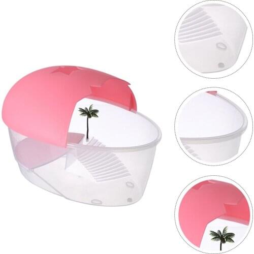 1pc Tortoise Living Box Reptile Pet Perching Tank Turtle Perching Box