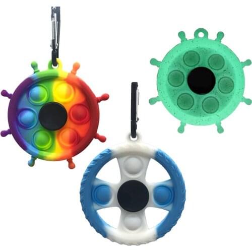 1PC Hand Fidget Spinner Wheel Keychain Gyro Relief Stress Educational Rotating Fingertip Spinning Toys For Kids Adults Gifts