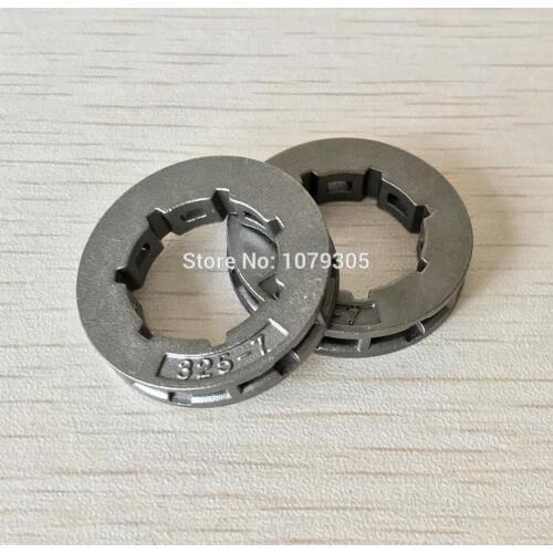 2Pcs Tool Parts Metal Chainsaw Spare Part Chain Saw Sprocket Rim Power Mate .325-7T For Chainsaw Replacement 45cc/52cc/4500/5200