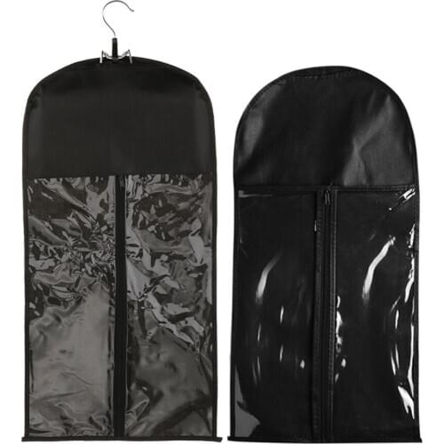 2 Pieces Hair Extension Wig Stand Storage Bag Holder Case Protector Black