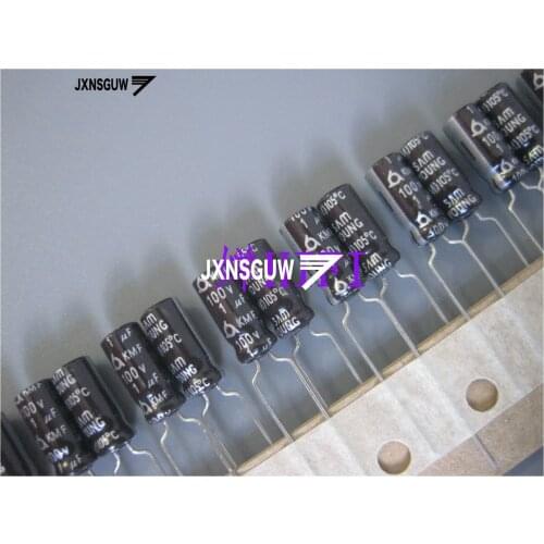 20PCS Original SAMYOUNG KMF 100V1UF 5X11MM Brown Aluminum electrolytic capacitors 1uF/100v 105 degrees 1UF 100V