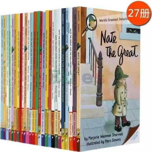 27 Books/set, Nate The Great, Childrens English Picture Book, English Learning Case Detective Story Educational English Book