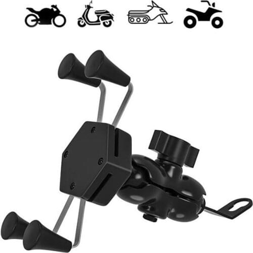 360° Phone Holder Bracket for Mobile Phone GPS Battery Electric Motorcycle Handlebar Stand Holder Mount