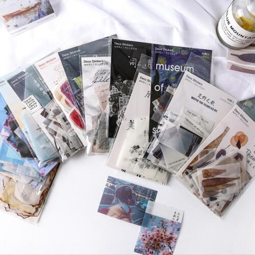 40pcs/lot Fine Arts Museum Paper Sticker Diy Decoration Seal Sticker Scrapbooking Diary Label Sticker Stationery For Kids Gift