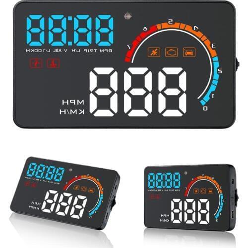 D2500 Car HUD Head-Up Display Car OBD 2 GPS Digital Car Speedometer Alarm Speed Projector Warning Car Auto HUD OBD2 Display