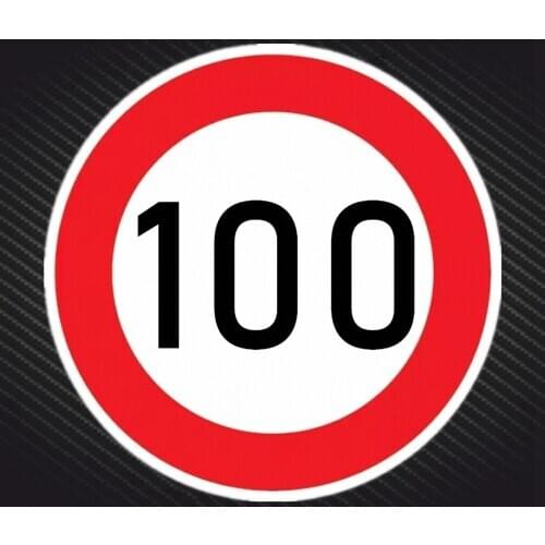 B-0077# Speed Limit (100 km), Ø 16 cm Self-adhesive Decal Car Sticker Waterproof Auto Decors